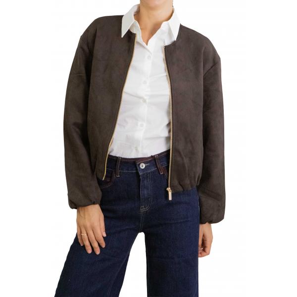 Giacca paricollo corta con zip   Only 